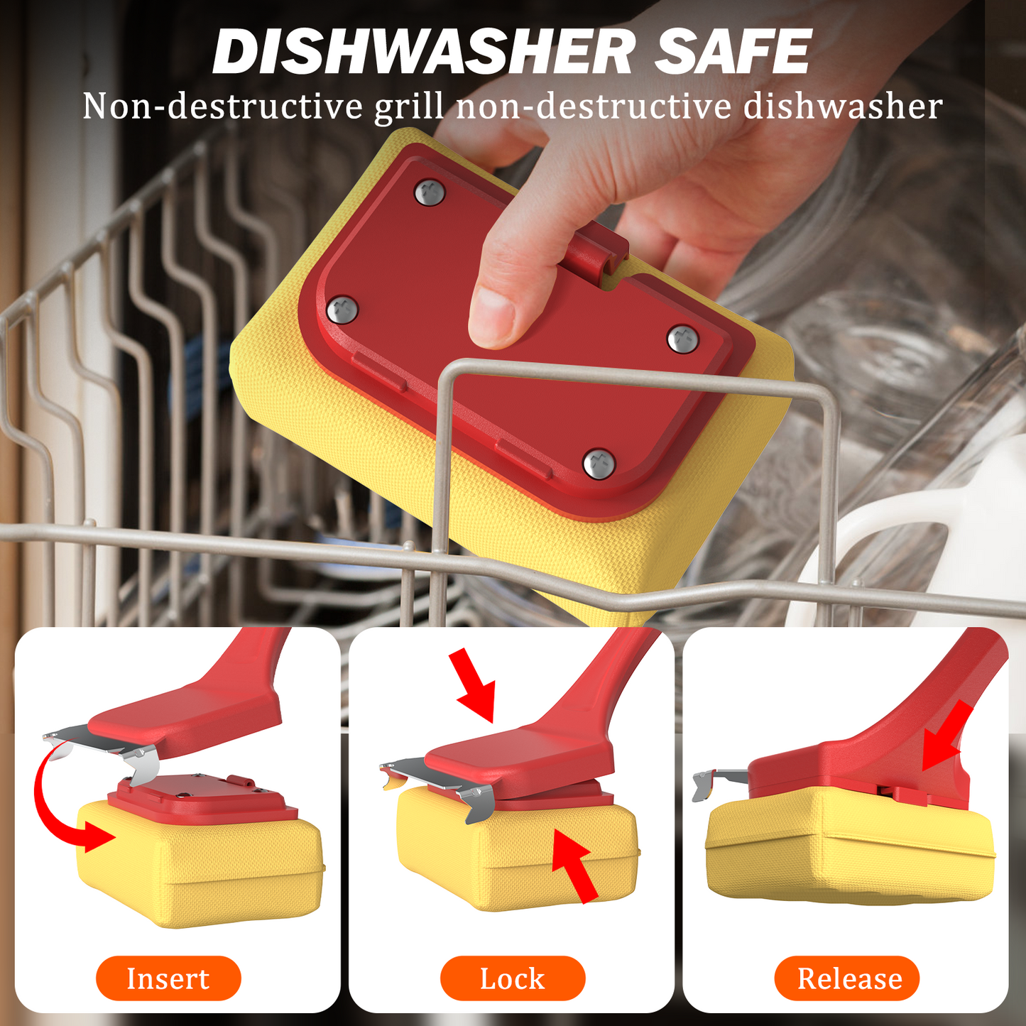 OATISLife Grill Brush, Bristle Free Steam Grill Brush with Scraper, Gifts for Men Dad Husband